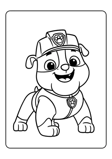 Rubble Ready to Roll coloring page