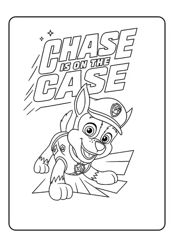 Chase Is on the Case coloring page
