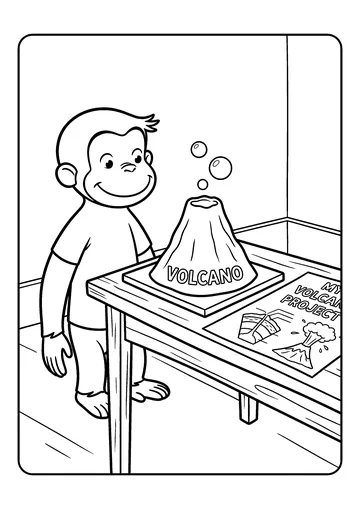 Science Fair Volcano coloring page