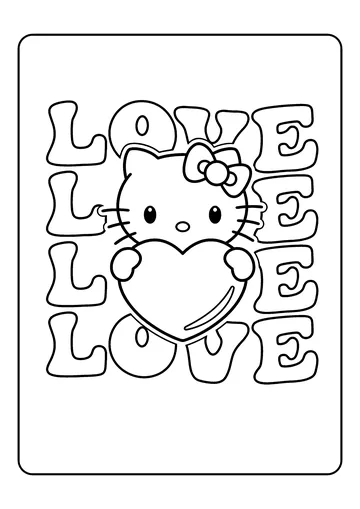 Love, Love, Love coloring page