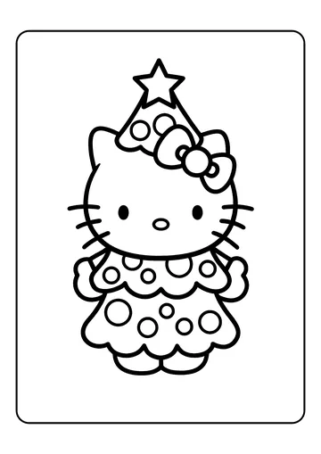 Christmas Tree Dress coloring page