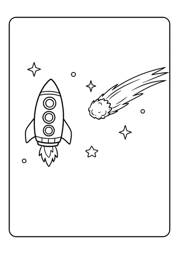 Comet Close Pass coloring page