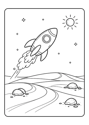 Desert Planet Glide coloring page