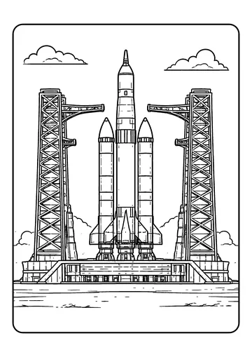 Real-Style Launch Pad coloring page