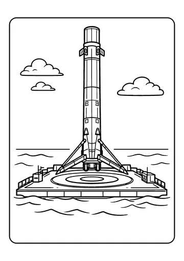 Booster Landing Deck coloring page