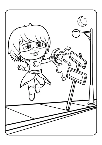 Luna Girl Moon Magnet Mischief coloring page